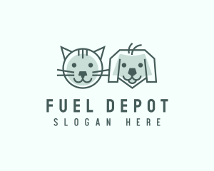 Cat Dog Pet Care logo design