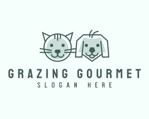 Cat Dog Pet Care logo design