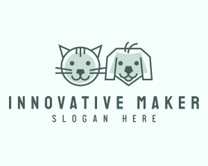 Cat Dog Pet Care logo design