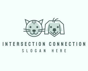 Cat Dog Pet Care logo design