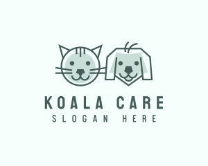 Cat Dog Pet Care logo design