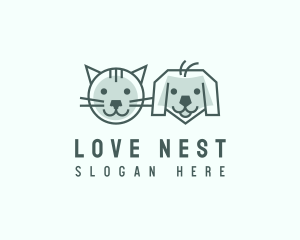 Cat Dog Pet Care logo design