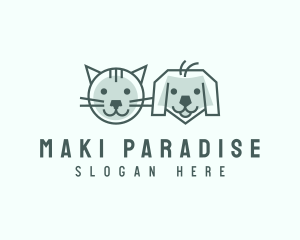 Cat Dog Pet Care logo design