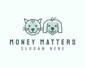 Cat Dog Pet Care logo design