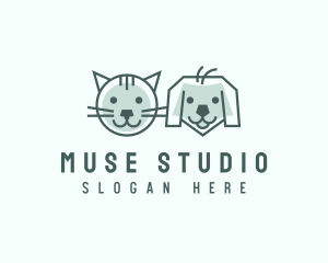 Cat Dog Pet Care logo design