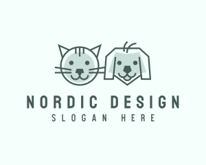 Cat Dog Pet Care logo design