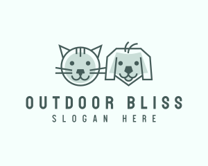 Cat Dog Pet Care logo design