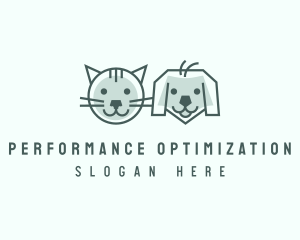 Cat Dog Pet Care logo design