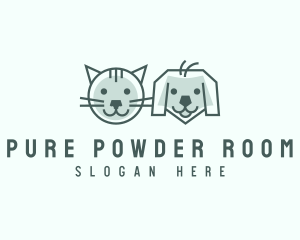 Cat Dog Pet Care logo design