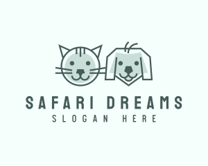 Cat Dog Pet Care logo design