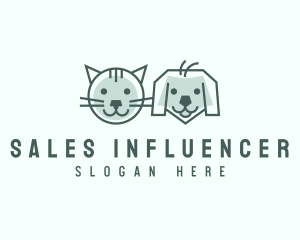 Cat Dog Pet Care logo design