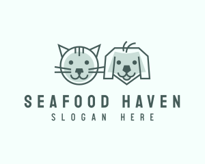 Cat Dog Pet Care logo design