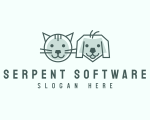 Cat Dog Pet Care logo design