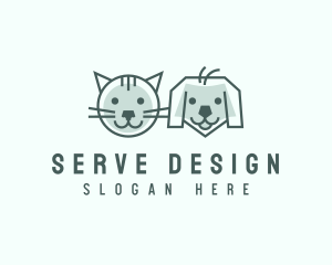 Cat Dog Pet Care logo design