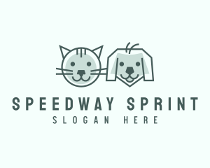 Cat Dog Pet Care logo design