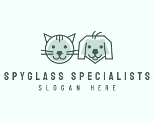 Cat Dog Pet Care logo design