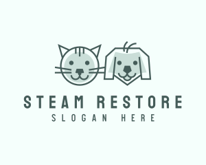 Cat Dog Pet Care logo design