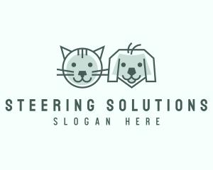 Cat Dog Pet Care logo design