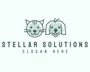 Cat Dog Pet Care logo design