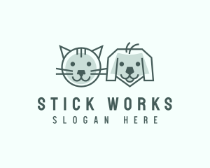 Cat Dog Pet Care logo design