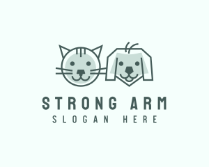 Cat Dog Pet Care logo design