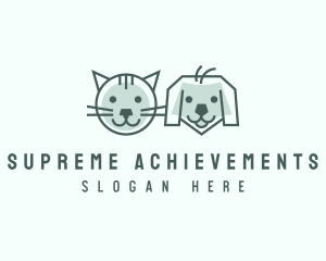 Cat Dog Pet Care logo design