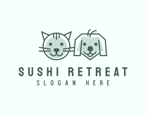 Cat Dog Pet Care logo design