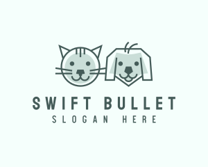 Cat Dog Pet Care logo design