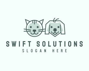 Cat Dog Pet Care logo design