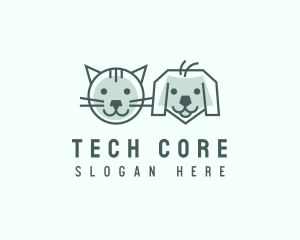 Cat Dog Pet Care logo design