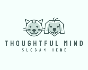 Cat Dog Pet Care logo design