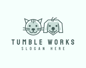 Cat Dog Pet Care logo design