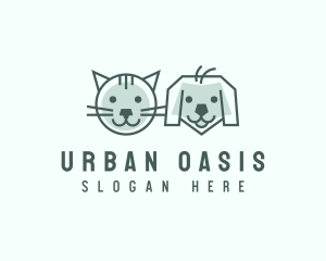 Cat Dog Pet Care logo design