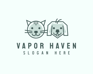 Cat Dog Pet Care logo design