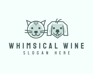 Cat Dog Pet Care logo design