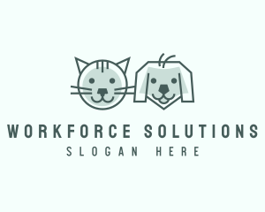 Cat Dog Pet Care logo design