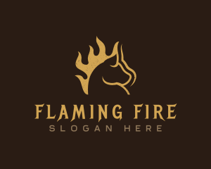 Pork Fire Pig logo design