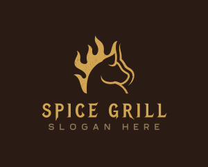 Pork Fire Pig logo design