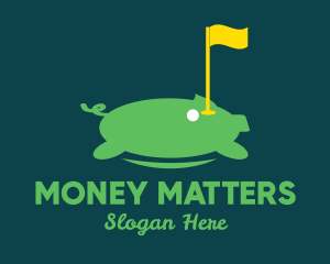 Golf Tournament Pig logo design