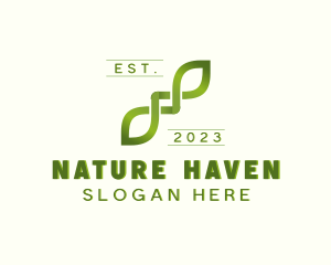 Leaves Farming Nature logo design