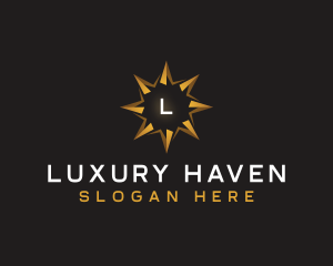 Luxury Star Compass logo design