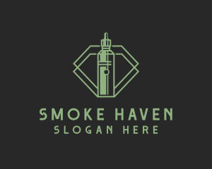 Vape Smoking Badge logo design