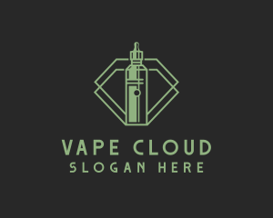 Vape Smoking Badge logo design