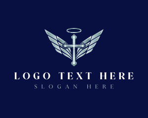 Religious Cross Wings logo