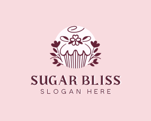 Sweet Cupcake Dessert logo design