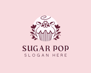 Sweet Cupcake Dessert logo design