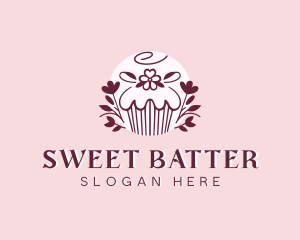 Sweet Cupcake Dessert logo design