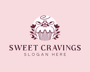 Sweet Cupcake Dessert logo design