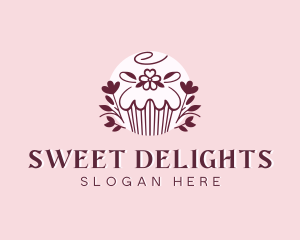 Sweet Cupcake Dessert logo design