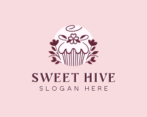 Sweet Cupcake Dessert logo design